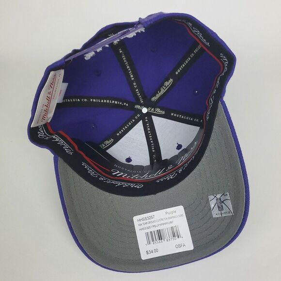 Phoenix Suns Mitchell & Ness NBA Redline Snapback Hat Cap 3D Logo Purple‎ NWT - Picture 8 of 8